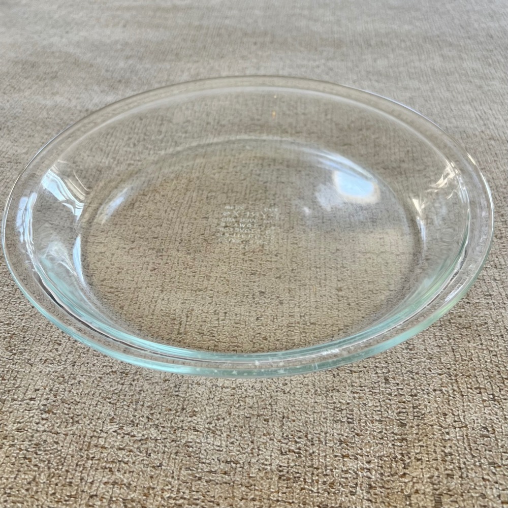 Pyrex 209 Clear Glass 9.5 Inch Pie Plate Baking Dish Vintage Corning USA